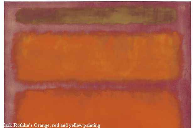 Mark Rothko's Orange, red and yellow painting