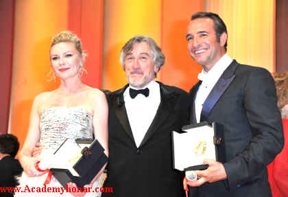 ژان دوژاردن و کریستین دانست بهترین بازیگران کن 2011